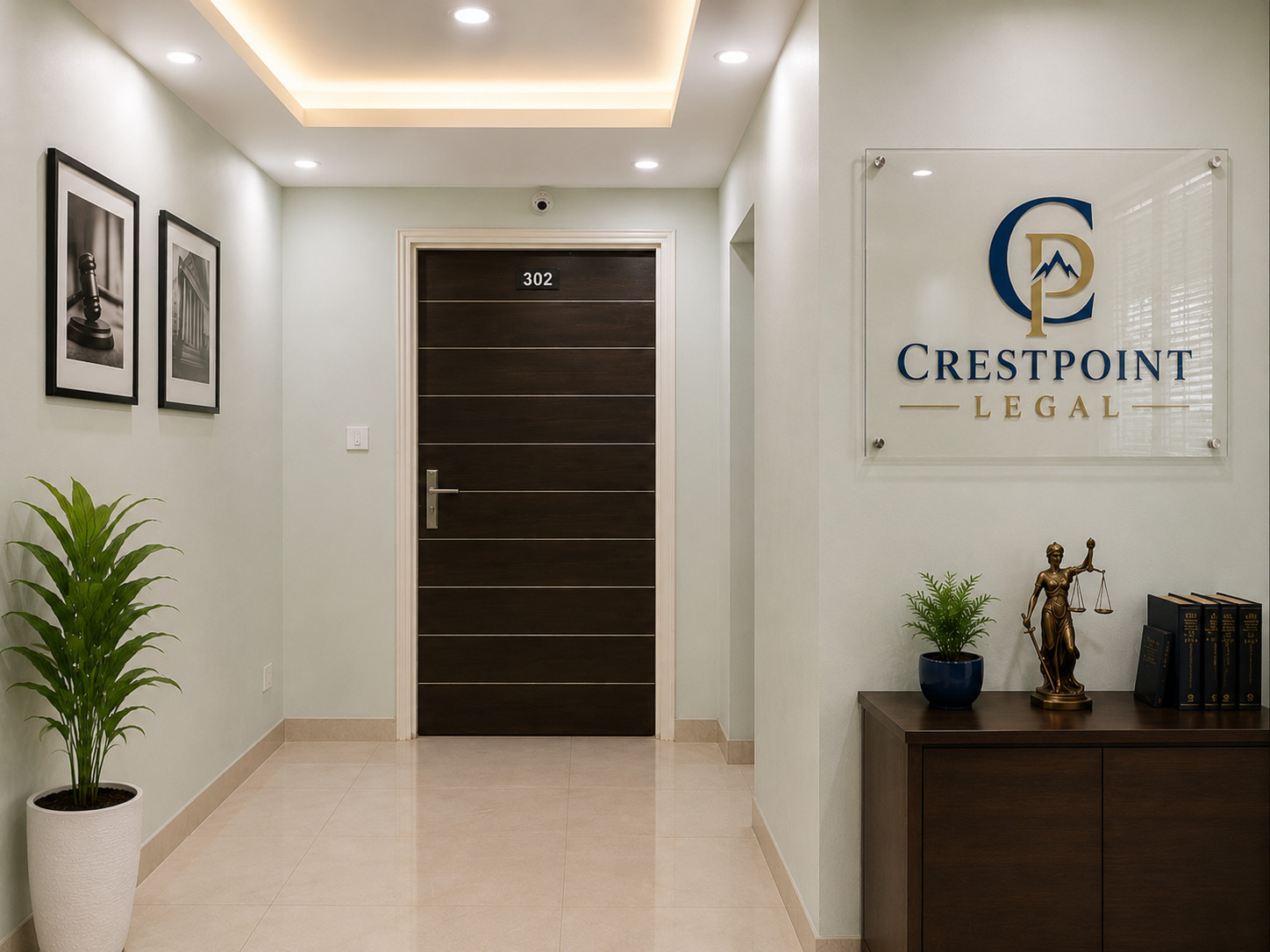 CrestPoint Legal office reception desk